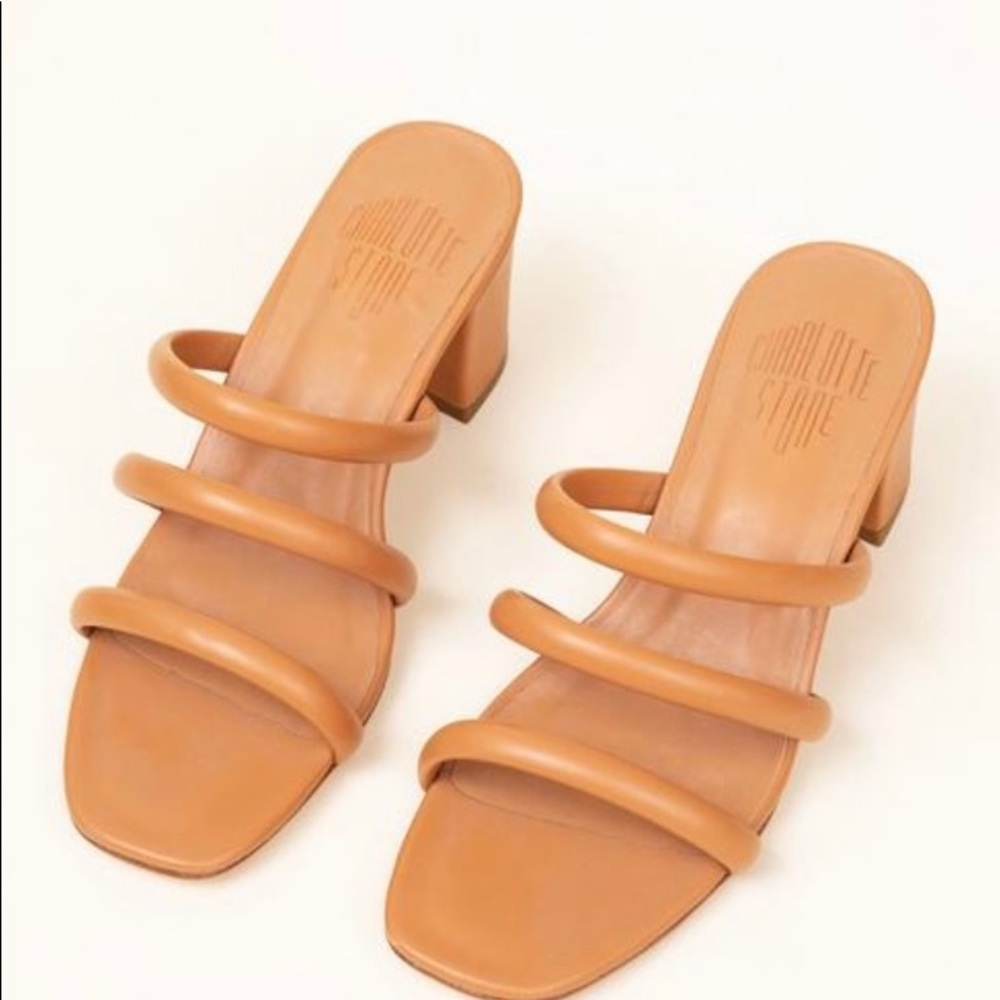 Charlotte Stone camel belle heeled sandals size 8